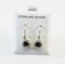 Balinese Scroll Earrings with Fancy Cut Genuine Garnet Gemstones
