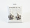 Dangling Flower Style Earring with Genuine Garnet Gemstones
