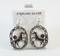 Balinese Garnet Earrings with Horse Design
