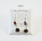 Oval and Round-Shaped Genuine Garnet Balinese Earrings