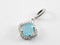 Eye-Shaped Micro Pave and Oval-Shaped Chalcedony 