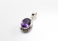 Oval-Shaped Amethyst with Filigree