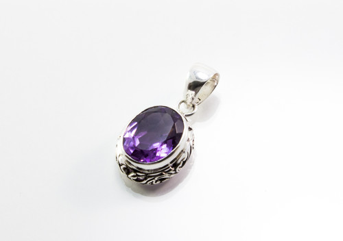 Oval-Shaped Amethyst with Filigree