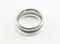 Silver Stainless Steel Band with Cubic Zirconia