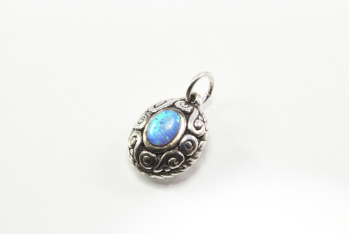Light Blue Lab Created Opal