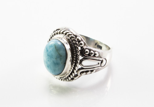 Natural Oval-Shaped Larimar