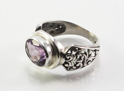 Genuine Oval-Shaped Amethyst