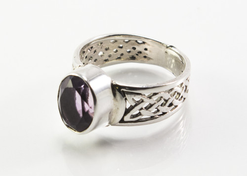 Oval-Shaped Amethyst Ring