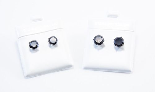 Round Brilliant Cut Black Cubic Zirconia