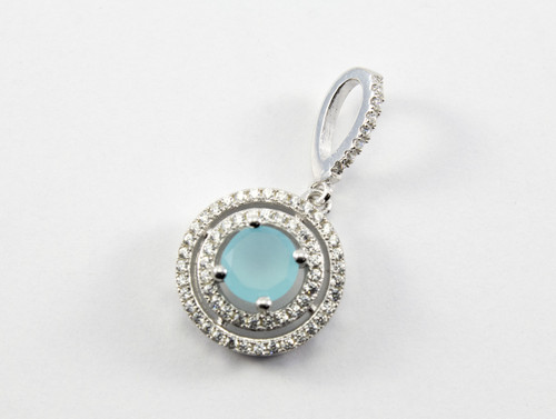 Round-Shaped Chalcedony Pendant