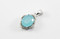 Oval-Shaped Faceted Chalcedony Pendant