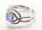 Light Blue Lab Opal Weaving Ring