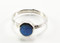 Round Dot Light Blue Lab Opal Ring