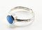 Round Dot Light Blue Lab Opal Ring