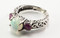 Ruby and White Lab Opal Filigree Ring