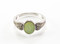 Oval-Shaped White Lab Opal and Micro Pave Ring
