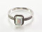 Emerald-Cut White Lab Created Opal Ring