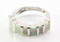 Rectangular-Set White Lab Created Opal Ring