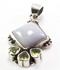 Square-Shaped Blue Lace Agate and Peridot