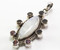 Marquise-Shaped Moonstone with Garnet Pendant