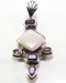 Pink Moonstone and Amethyst Pendant 