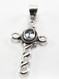 Blue Topaz Balinese Cross Pendant