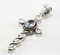 Blue Topaz Balinese Cross Pendant