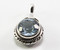 Balinese Round Blue Topaz Rope Pattern Pendant