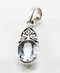 Balinese Filigree and Oval-Shaped Blue Topaz Pendant 