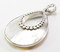 Oval Shaped Mother of Pearl Pendant with Granulated Dots