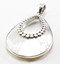 Oval Shaped Mother of Pearl Pendant with Granulated Dots