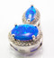 Oval/Pear-Shaped Lab Opal w/ Micro Pave Pendant