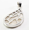 Teardrop-Shaped MOP Pendant w/ Silver Web Design