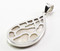 Teardrop-Shaped MOP Pendant w/ Silver Web Design