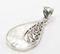 Teardrop-Shaped MOP Pendant w/ Filigree + Dots