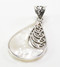 Teardrop-Shaped MOP Pendant w/ Filigree + Dots