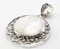 Round-Shaped MOP Pendant w/ Ornate Filigree