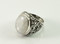 Natural Oval-Shaped Moonstone Balinese Ring