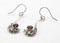 Round-Shaped Garnet and Curvy Balinese Filigree Earrings
