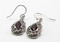 Pear-Shaped Garnet and Filigree Balinese Dangling Earrings