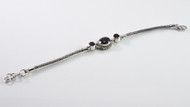 Oval and Round-Shaped Garnet Balinese Bracelet 