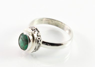 Balinese Emerald Ring w/ Filigree Accents 