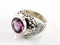 Balinese Round Shaped Amethyst Ring w/ Filigree