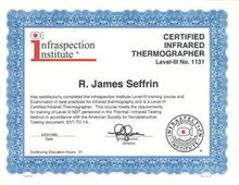 Certified Infrared Thermographer® Certificate