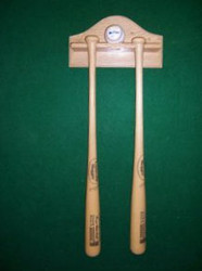 BASEBALL BAT AND BALL DISPLAY, display holds 2 bats and one ball  AA 302