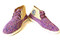 Dynamic explosion of color dominated by regal lavender and purple, topped off with beige.