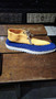 The two-toned blue and yellow Mujaji is a stylish Mama Kea brand.