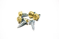 (100) 8x1/2 Slotted Hex Head Sheet Metal Screws (Sandstone)