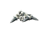 (1000) 8x1/2 Slotted Hex Head Sheet Metal Screws (Silver Grey)