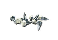 (1000) 8x1/2 Slotted Hex Head Sheet Metal Screws (White)